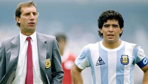 Diego Maradona fue un hijo par Carlos Bilardo. (Foto: Twitter Estudiante).