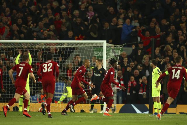 Barcelona vs. Liverpool: Origi marcó 4-0 tras 'viveza' de los 'reds' e hizo estallar Anfield en las semifinales de la Champions League. (Foto: AP)