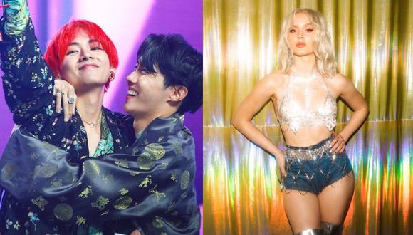 V y J-Hope de BTS y Zara Larsson. (Foto: Difusión).