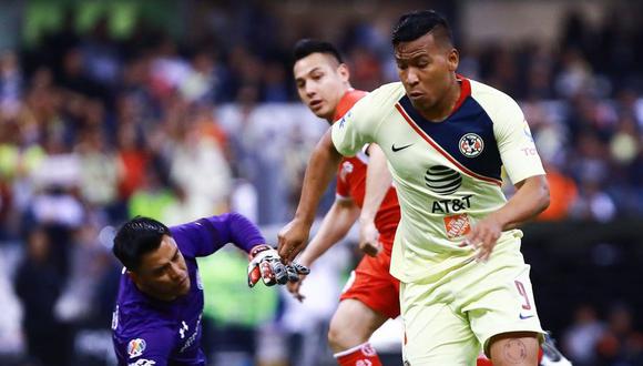 América recibe al Toluca esta noche (7:30 p.m. de Perú / 6:30 p.m. de México EN VIVO ONLINE vía Televisa / TDN) en el estadio Azteca, por el pase a semifinales de la Liguilla MX. (Foto: AFP)