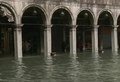 Cierran la plaza de San Marcos de Venecia por una nueva inundación