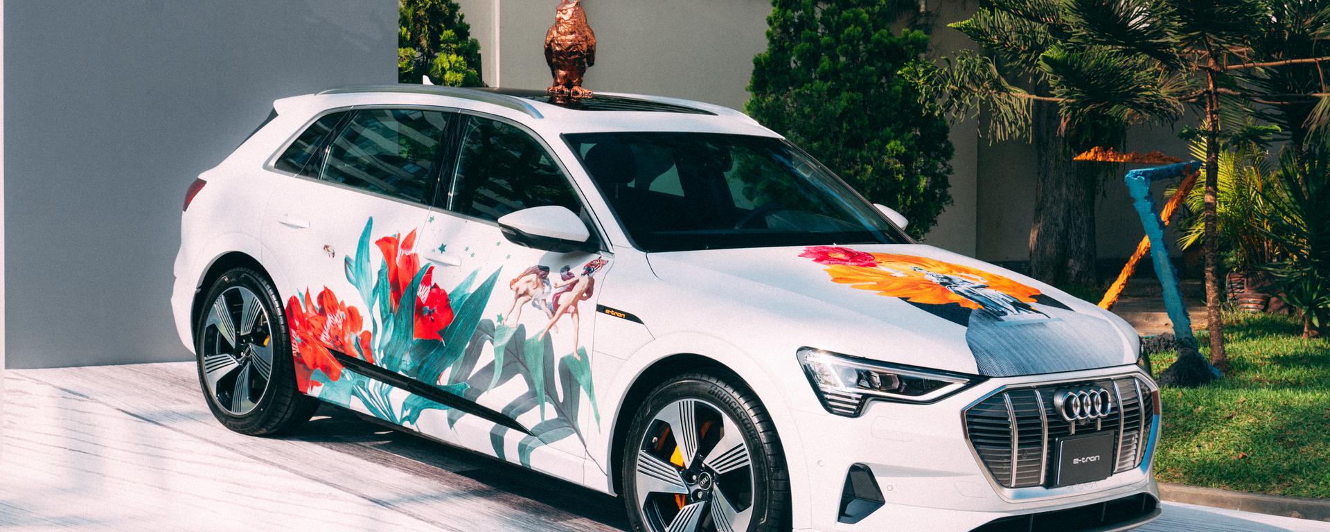 Audi e-tron: auto eléctrico se convierte en lienzo para dar un mensaje de sostenibilidad
