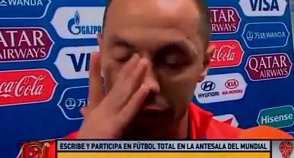 Marcelo Díaz \'rompió\' en llanto tras perder la final de la Copa Confederaciones con Chile. (Foto: Captura)