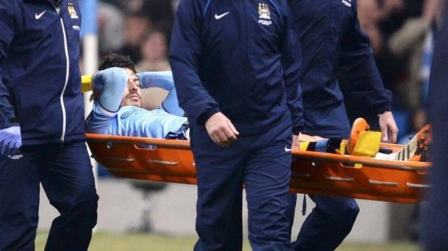 David Silva se lesionó en el Manchester City-West Bromwich - 1