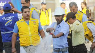 Las Malvinas: comerciantes fueron capacitados en lucha contra incendios