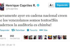 Henrique Capriles rechaza auditoría propuesta por el CNE