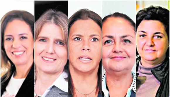 De izquierda a derecha: Evangelina Suarez (gerenta general de Coca-Cola), Mariela García de Fabbri (gerenta general de Ferreycorp), Marisol Suárez (CEO de la UPC), Rosario Bazán (CEO de la Denper) y Francesca Raffo (gerenta central de transformación del BCP desde el 1 de abril).