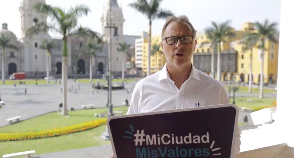El alcalde Jorge Muñoz lanzó la campaña ‘Mi Ciudad, Mis Valores’ en busca de cambiar la imagen de Lima (Captura: Twitter @MuniLima)