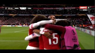 Arsenal venció 3-1 a Valencia con golazos de Lacazette y Aubameyang [VIDEO]