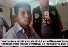 Los Olivos: capturan a delincuente que mató a policía dentro de bus