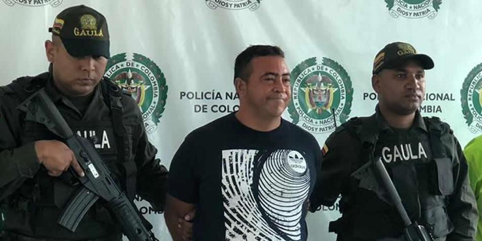 Tomas Maldonado Cera, presunto homicida de Brenda Pájaro, mujer que desapareció el 25 de julio de 2017 y encontrada el 27 de agosto, del mismo año, sin vida y con signos de violación. Foto: Cortesía Policía Nacional de Colombia