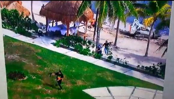 Enfrentamiento armado entre narcomenudistas desata terror en hotel de zona de Cancún. (Foto: Captura de video).