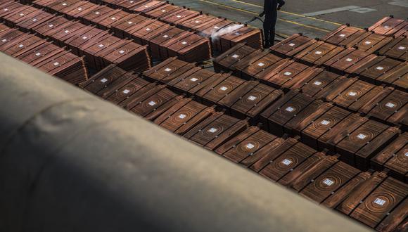 El cobre a tres meses en la Bolsa de Metales de Londres (LME) cedía un 0,3%. (Foto: Bloomberg)
