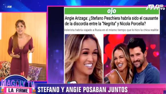 Magaly Medina habla sobre supuesta infidelidad de Angie Arizaga. (Foto: Captura de TV)