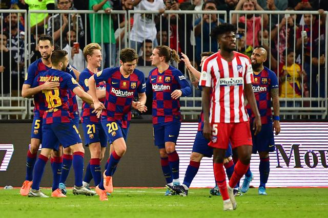 Barcelona vs. Atlético de Madrid: las postales que dejó la semifinal de la Supercopa de España jugada en Arabia Saudita. (AFP / Giuseppe CACACE)