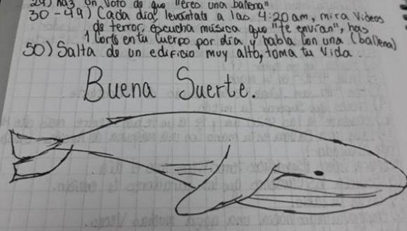 Similar a un juego de rol, la " ballena azul" propone a los participantes 50 desafíos para cumplir y el suicidio es el último de la lista. (Foto: Facebook)