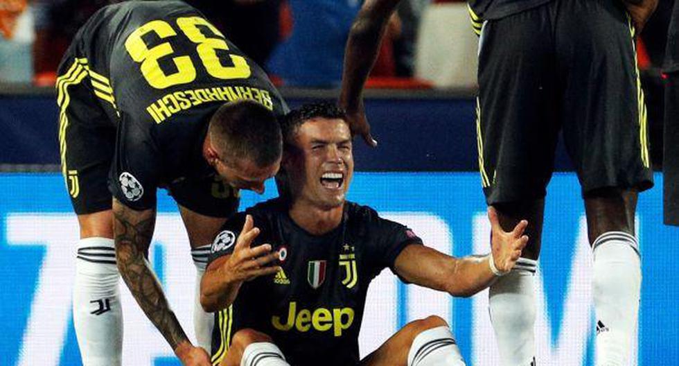 Cristiano Ronaldo recibe el apoyo del presidente de Juventus tras su expulsión ante Valencia en Champions League | EFE