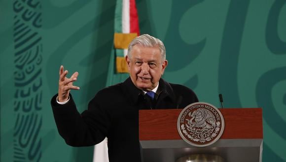 El presidente de México, Andrés Manuel López Obrador, habla durante una rueda de prensa matutina en el Palacio Nacional. (EFE/ José Méndez).