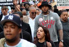 NBA: Carmelo Anthony se une a las protestas en Baltimore