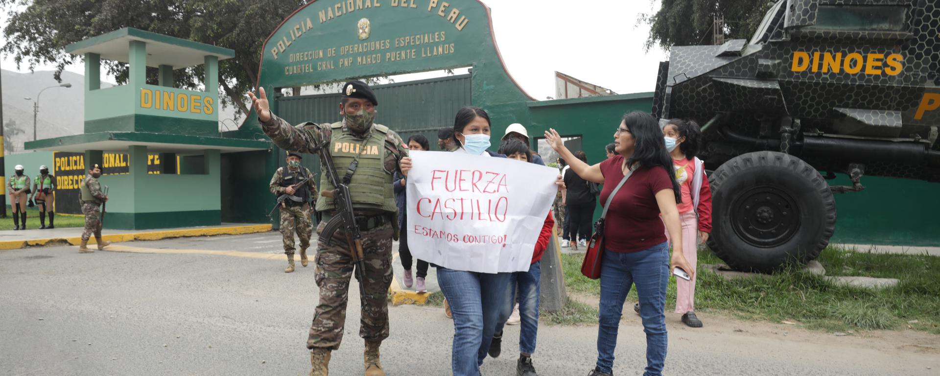 Vacancia de Pedro Castillo: así se vivió el primer día del expresidente en la Dinoes