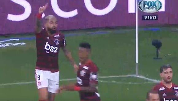 A Flamengo le anularon dos goles en el primer tiempo del choque ante Gremio por semifinales de la Copa Libertadores. (Captura: Fox Sports)
