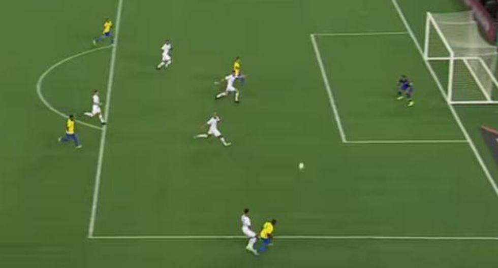 Firmino abrió el marcador en el  amistoso Brasil-Estados Unidos. (Captura: YouTube)
