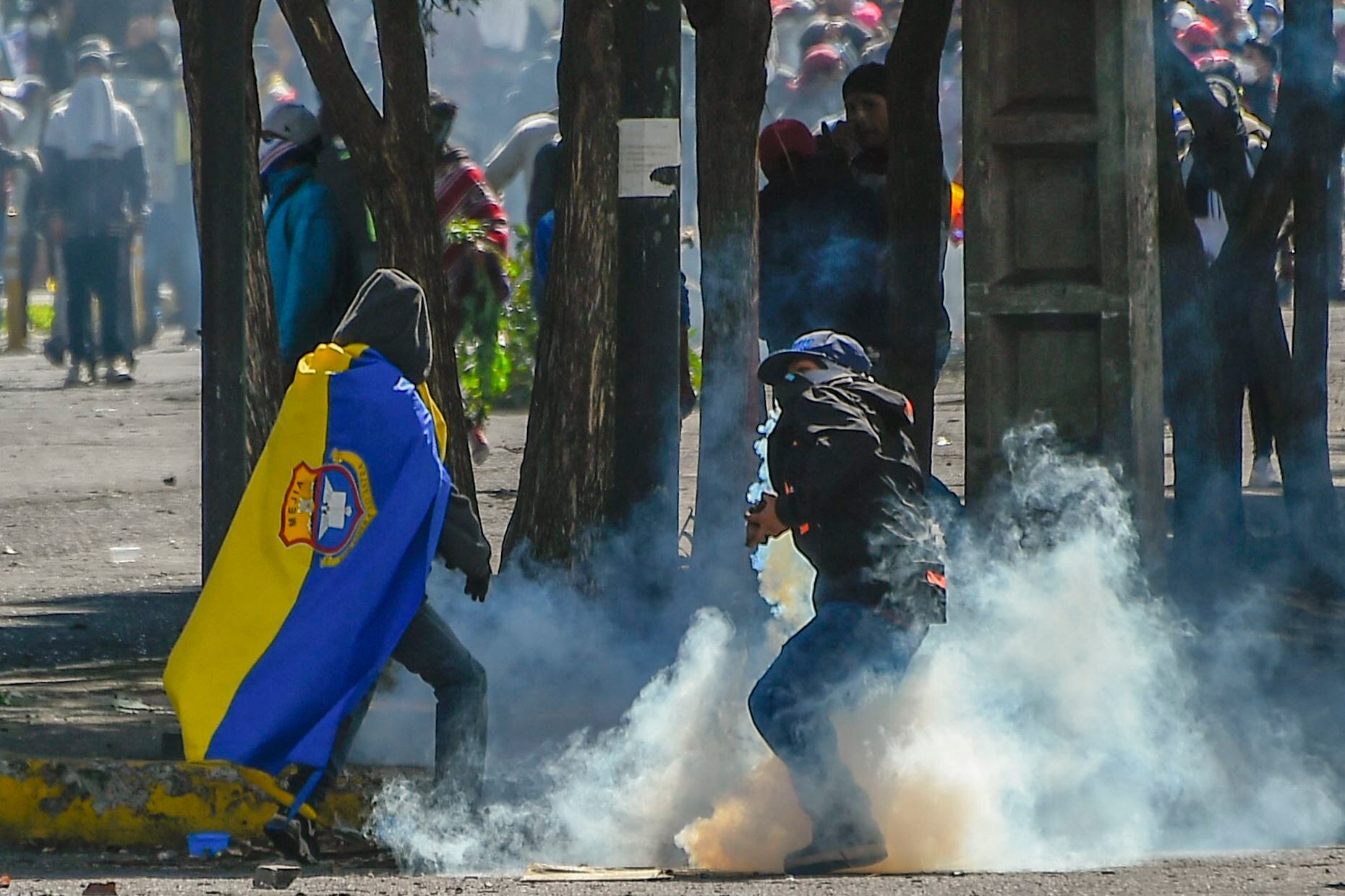 Demonstrations in Quito continue.  (Photo: AFP)