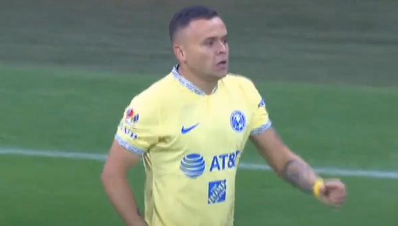 Jonathan Rodríguez abrió el marcador a favor de América y, a los 9′, André Pierre Gignac marcó el empate. Foto: TUDN.