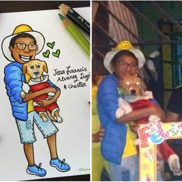 Usuario en Twitter rinden homenaje a niño que salvó a su mascota del incendio (Foto: Twitter/ Brian Matias Coronado)