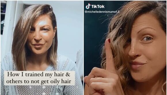 La peluquera viral que arrasa en TikTok por sus trucos de belleza: "puedo estar sin lavarme el pelo hasta ocho semanas". (Foto: @michelledennismumof.3)