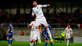 Italia vapuleó por 5-0 a Liechtenstein por las Eliminatorias rumbo a Eurocopa 2020