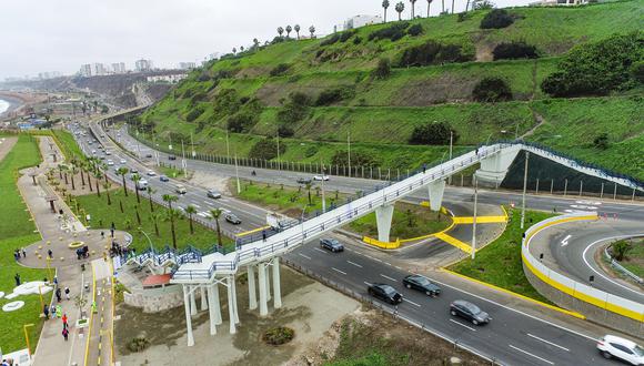 Ambas estructuras peatonales en la Costa Verde se encontraban inconclusas desde el 2015 y fueron habilitados por Emape (Foto: Municipalidad de Lima)