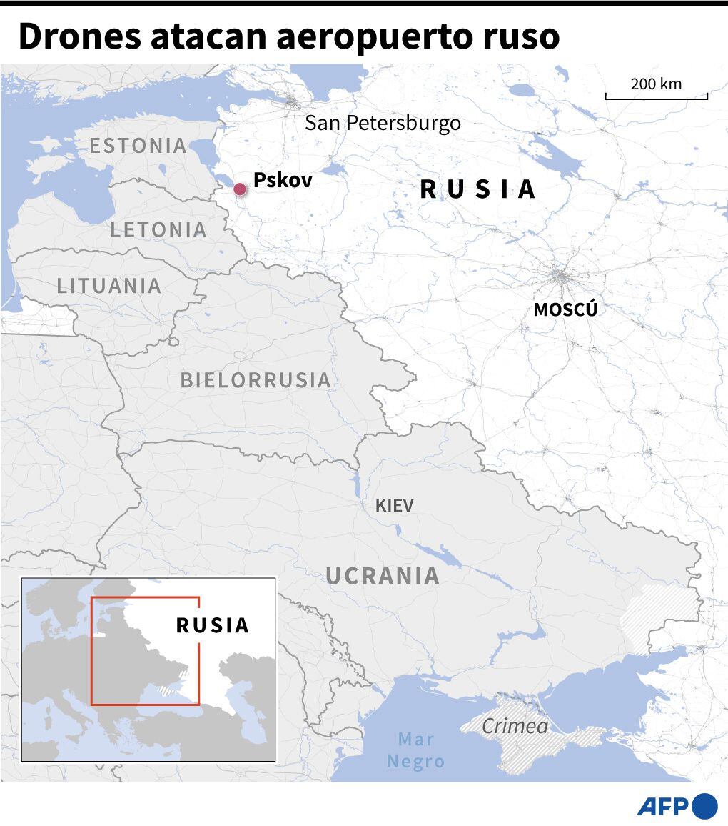 Drone attack in Pskov.  (AFP).