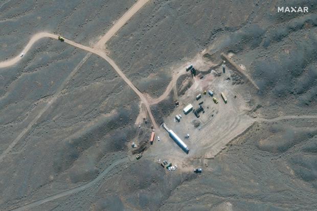 Esta imagen satelital proporcionada por Maxar Technologies y tomada el 21 de octubre de 2020 muestra una vista general de la instalación nuclear iraní de Natanz. (AFP).