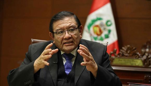 El presidente del JNE, Jorge Luis Salas Arenas, negó cualquier irregularidad en las elecciones generales del 2021. (Foto: EFE)