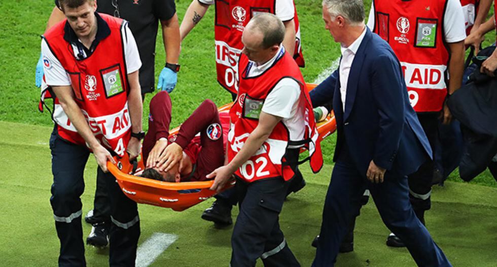Cristiano Ronaldo abandonó lesionado la final entre Francia vs Portugal (Foto: EFE)