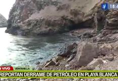 Ventanilla: un derrame de petróleo se registró en la playa Bahía Blanca tras incidente en la refinería La Pampilla
