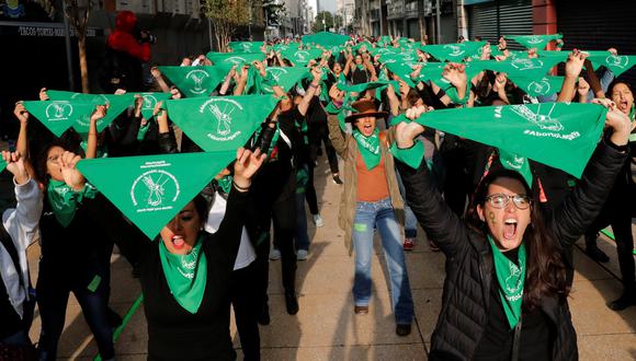 Activistas de la "Marea Verde" se manifestaron el 28 de septiembre en México, durante el Día Internacional del Aborto Seguro. (Reuters)
