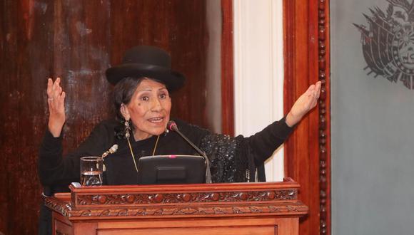 Remedios Loza fue reconocida el pasado noviembre por la Cámara de Diputados de Bolivia con la máxima condecoración de la cámara baja del país.&nbsp;(Foto: EFE)