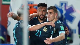 Perú vs. Argentina: Nicolás González y el 1-0 con un gran remate que no pudo atajar Gallese | VIDEO