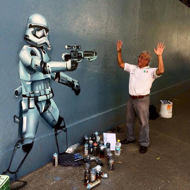 Personajes de Star Wars protagonistas del arte mural en México - 2