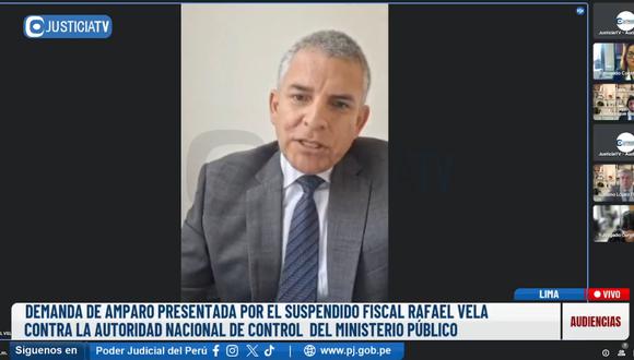 Rafael Vela Barba dijo que su suspensión es una "destitución encubierta" promovida por una organización criminal. (Justicia TV)