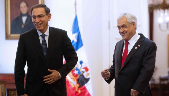 La popularidad de los presidentes de Chile, Sebastián Piñera, y Perú, Martín Vizcarra, ha aumentado desde el inicio de la crisis del coronavirus. Foto: AFP / Claudio REYES