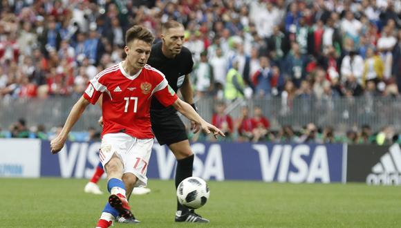 Aleksandr Golovin fue la figura en la goleada de Rusia ante Arabia Saudita. (Foto: AP)
