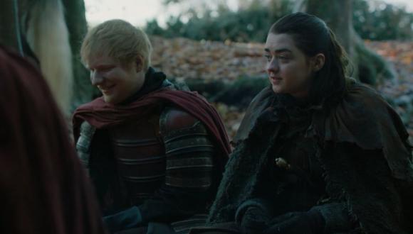 Ed Sheeran realiza un cameo en el primer episodio de Game of Thrones. (Captura: Twitter)