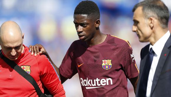 El fichaje más costoso del Barcelona estará apartado de los terrenos de juego durante un largo tiempo. Su lesión ante el Getafe fue más grave de lo que parecía. (Foto: AFP)