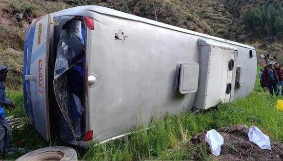 Un ciudadano británico falleció tras la volcadura de un bus en Cusco. (Foto: Latina)