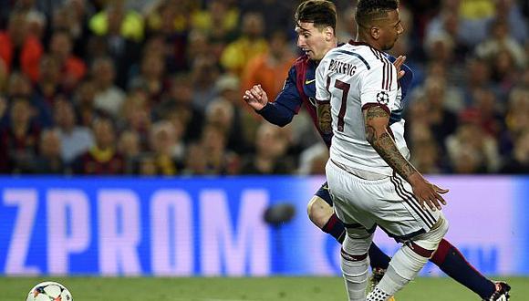 Messi le 'rompió' la cintura a Boateng en semifinales de la Champions League 2014-15. (Foto: AFP)