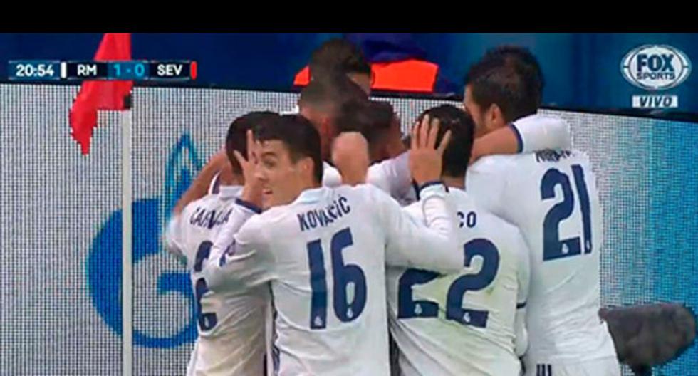 Marco Asensio sorprendió en la final de la Supercopa de Eurocopa con un golazo. (Foto: Captura)