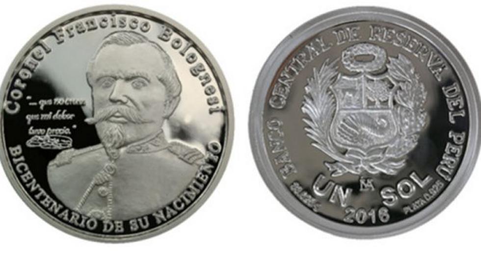 BCR presenta moneda de plata conmemorativa a Francisco Bolognesi. (Foto: BCR)
